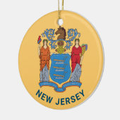 Flag New Jersey Keramik Ornament (Links)