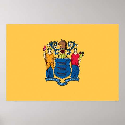 Flag New Jersey Poster (Vorne)
