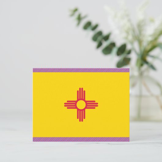 Flag New Mexico Postkarte (Stehend Vorderseite)