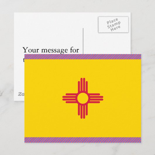 Flag New Mexico Postkarte (Vorne/Hinten)