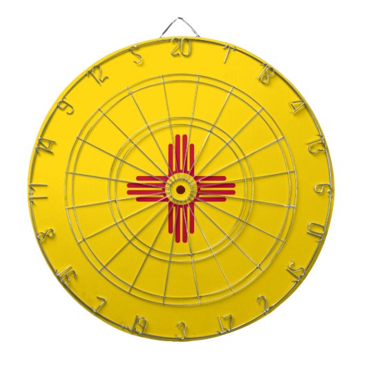 Flag New Mexico (US-Staat) Dartscheibe (vorne)