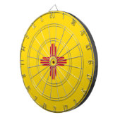 Flag New Mexico (US-Staat) Dartscheibe (Vorderseite rechts)
