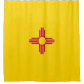 Flag New Mexico (US-Staat) Duschvorhang (Vorderseite)
