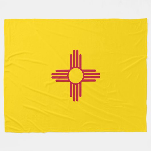 Flag New Mexico (US-Staat) Fleecedecke (Vorderseite (Horizontal))