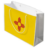 Flag New Mexico (US-Staat) Große Geschenktüte (Rückseite Schrägansicht)