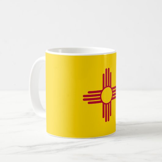 Flag New Mexico (US-Staat) Kaffeetasse (Vorderseite Links)