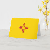 Flag New Mexico (US-Staat) Karte (Gelbe Blume)