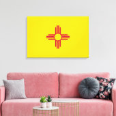 Flag New Mexico (US-Staat) Leinwanddruck (Insitu (Wohnzimmer))