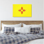 Flag New Mexico (US-Staat) Leinwanddruck (Insitu (Schlafzimmer))