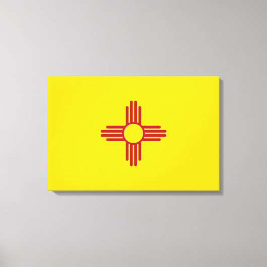 Flag New Mexico (US-Staat) Leinwanddruck (Vorderseite)