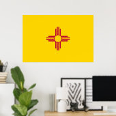 Flag New Mexico (US-Staat) Poster (Heimbüro)