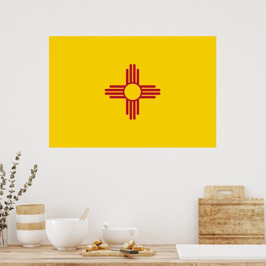 Flag New Mexico (US-Staat) Poster (Küche)