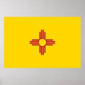Flag New Mexico (US-Staat) Poster (Vorne)