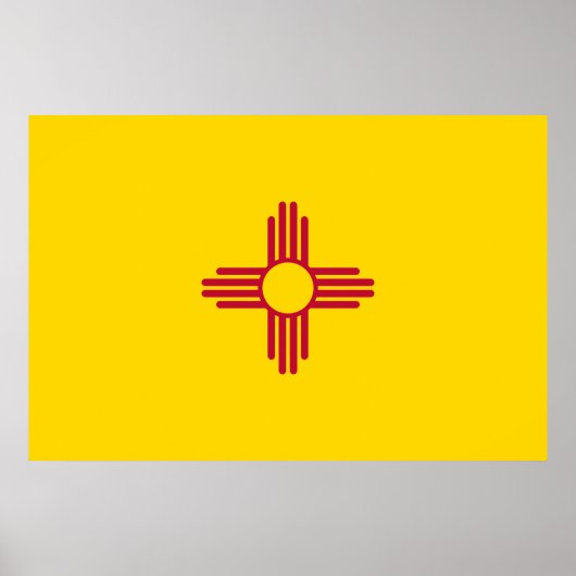 Flag New Mexico (US-Staat) Poster (Vorne)