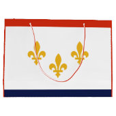 Flag New Orleans, Louisiana große Geschenktasche Geschenktüte (Rückseite)