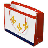 Flag New Orleans, Louisiana große Geschenktasche Geschenktüte (Rückseite Schrägansicht)