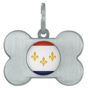 Flag New Orleans, Louisiana Pet ID Tag Tiermarke