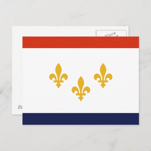 Flag New Orleans, Louisiana Postcard Postkarte (Vorne/Hinten)