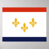 Flag New Orleans, Louisiana Poster (Vorne)