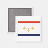 Flag New Orleans Magnet (Vorderseite/Rückseite)