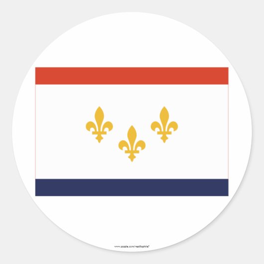 Flag New Orleans Runder Aufkleber (Vorderseite)
