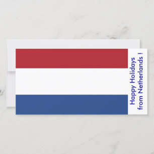 Flag Niederlande, Happy Holidays aus den Niederlan Feiertagskarte