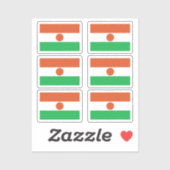Flag Niger Collection Pack mit 6 Aufkleber (Blatt)