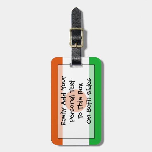 Flag Niger Easy ID Personal Gepäckanhänger (Vorderseite vertikal)
