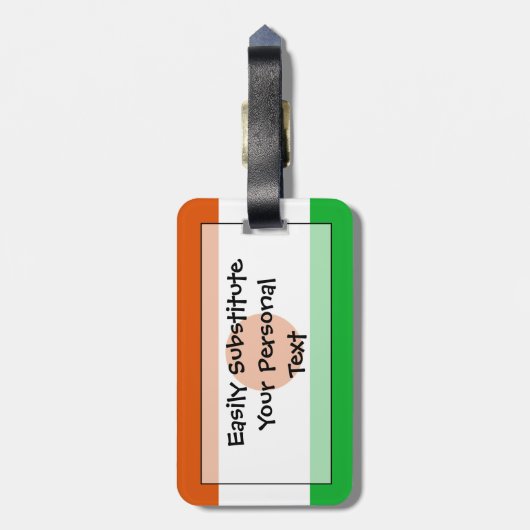 Flag Niger Easy ID Personal Gepäckanhänger (Rückseite vertikal)