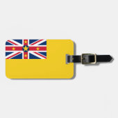 Flag Niue Gepäckmarke mit Lederband Gepäckanhänger (Vorderseite horizontal)