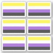Flag "Non-Binary Pride" Aufkleber (Vorderseite)