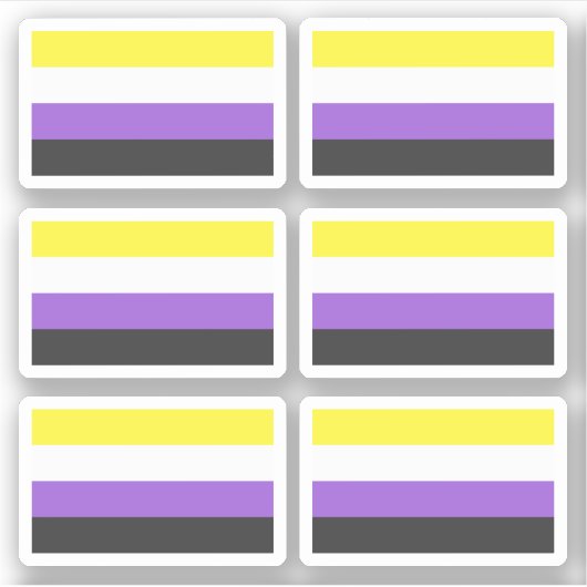 Flag "Non-Binary Pride" Aufkleber (Vorderseite)