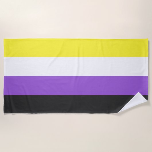Flag "Non-Binary Pride" Strandtuch (Vorderseite)