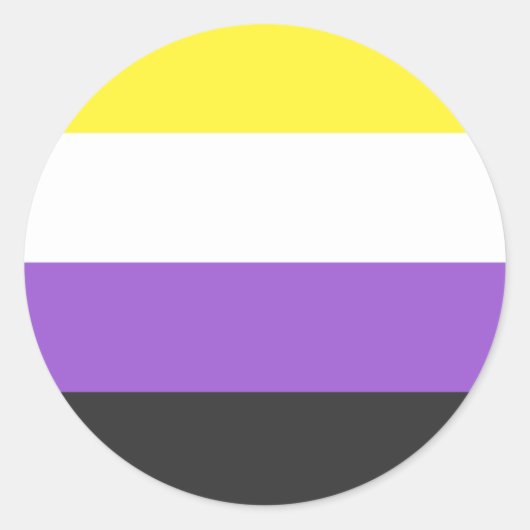 Flag "NonBinary/Enby Pride" Runder Aufkleber (Vorderseite)