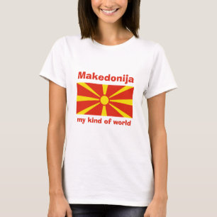 Flag Nordmakedonien + Karte + T - Shirt