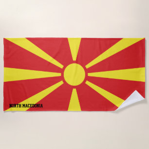 Flag Nordmakedonien Splendid Patriotic Strandtuch