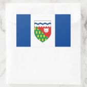 Flag NORDWESTGEBIETE Rechteckiger Aufkleber (Tasche)