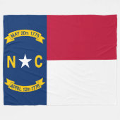 Flag North Carolina Fleecedecke (Vorderseite (Horizontal))