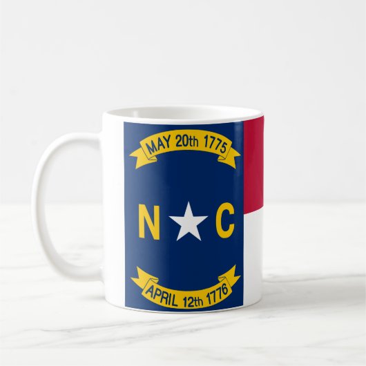 Flag North Carolina Kaffeetasse (Links)