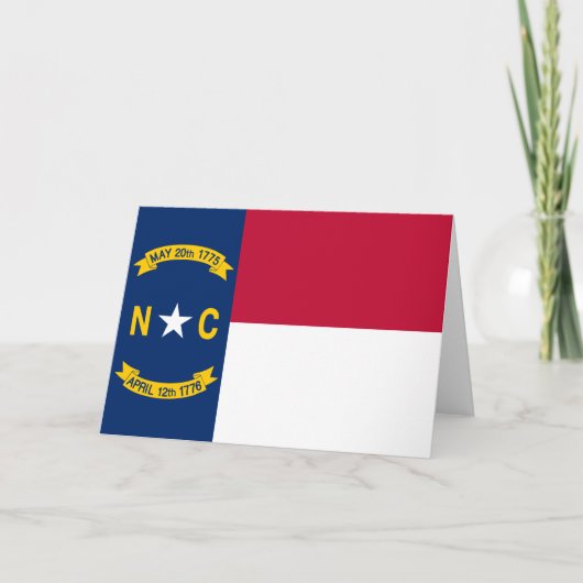 Flag North Carolina Karte (Vorderseite)