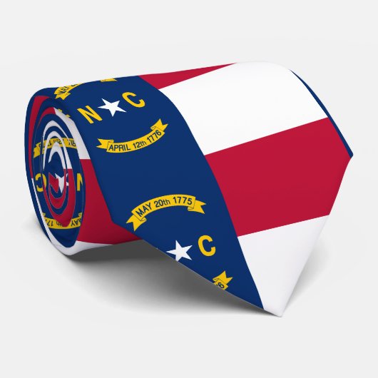 Flag North Carolina Krawatte (Gerollt)