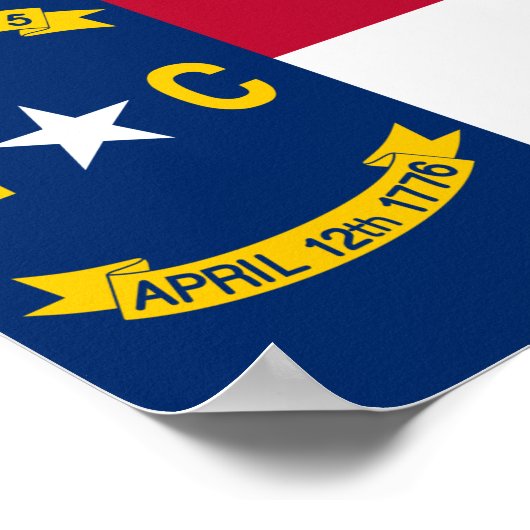 Flag North Carolina Poster (Ecke)