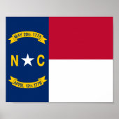 Flag North Carolina Poster (Vorne)