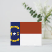 Flag North Carolina Postkarte (Stehend Vorderseite)