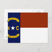 Flag North Carolina Postkarte (Vorne/Hinten)