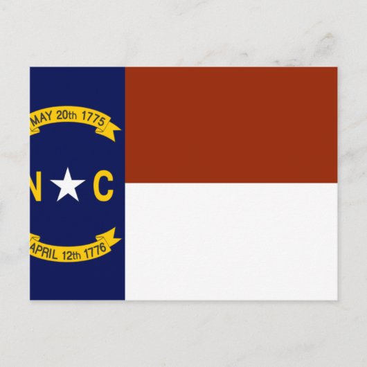 Flag North Carolina Postkarte (Vorderseite)