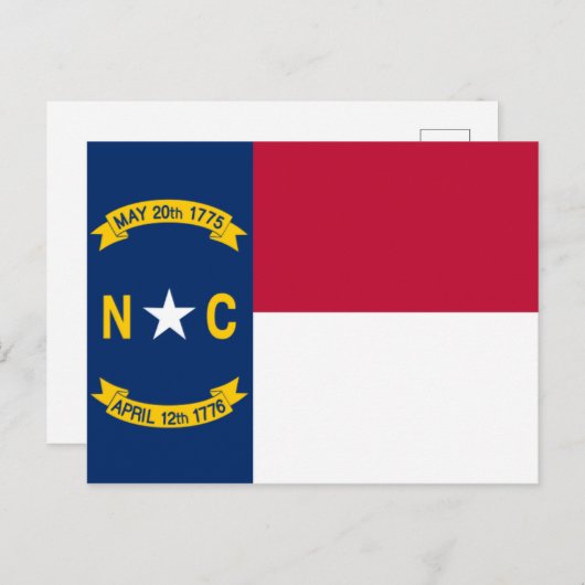 Flag North Carolina Postkarte (Vorne/Hinten)