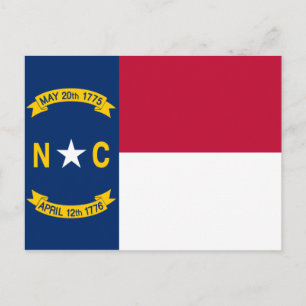 Flag North Carolina Postkarte