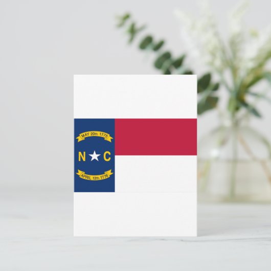 Flag North Carolina Postkarte (Stehend Vorderseite)