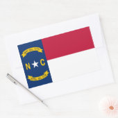 Flag North Carolina Rechteckiger Aufkleber (Umschlag)